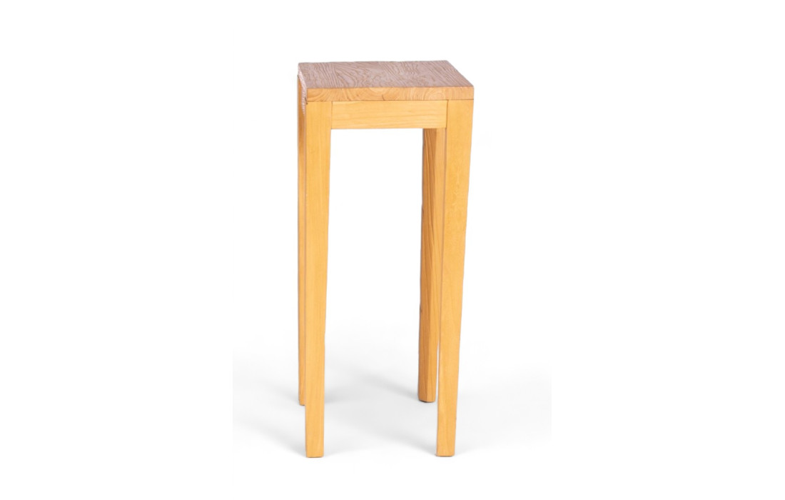 Hoher Tisch aus hellem Holz mit minimalistischem Design