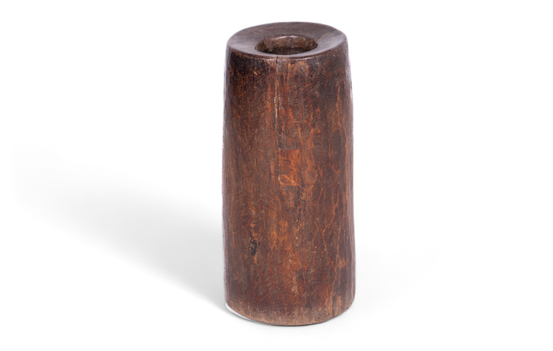 Vase rustique en bois naturel, sculpté à la main
