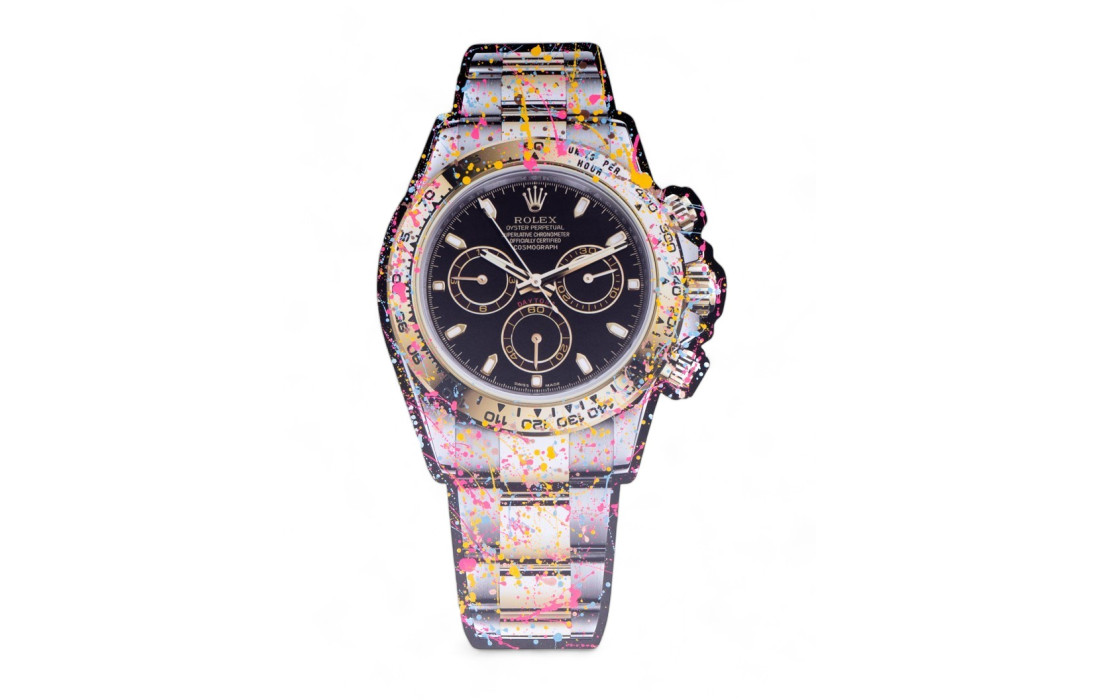 Tableau "Rolex Daytona" signé Noble$$ - Icône de Luxe en Style Street Art