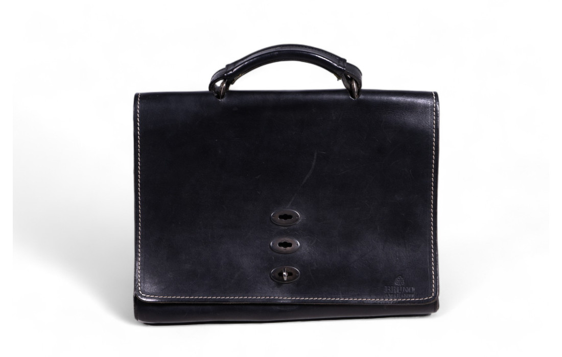 Borsa vintage  Bruno Amaranti in pelle nera