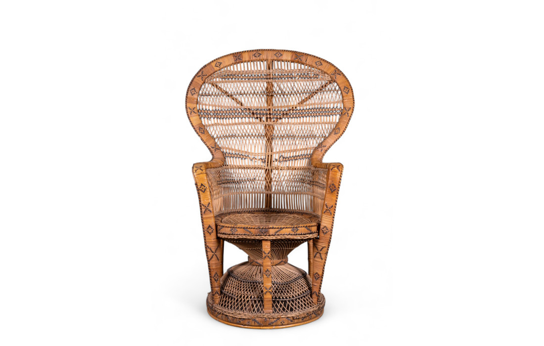 Vintage wicker Peacock chair