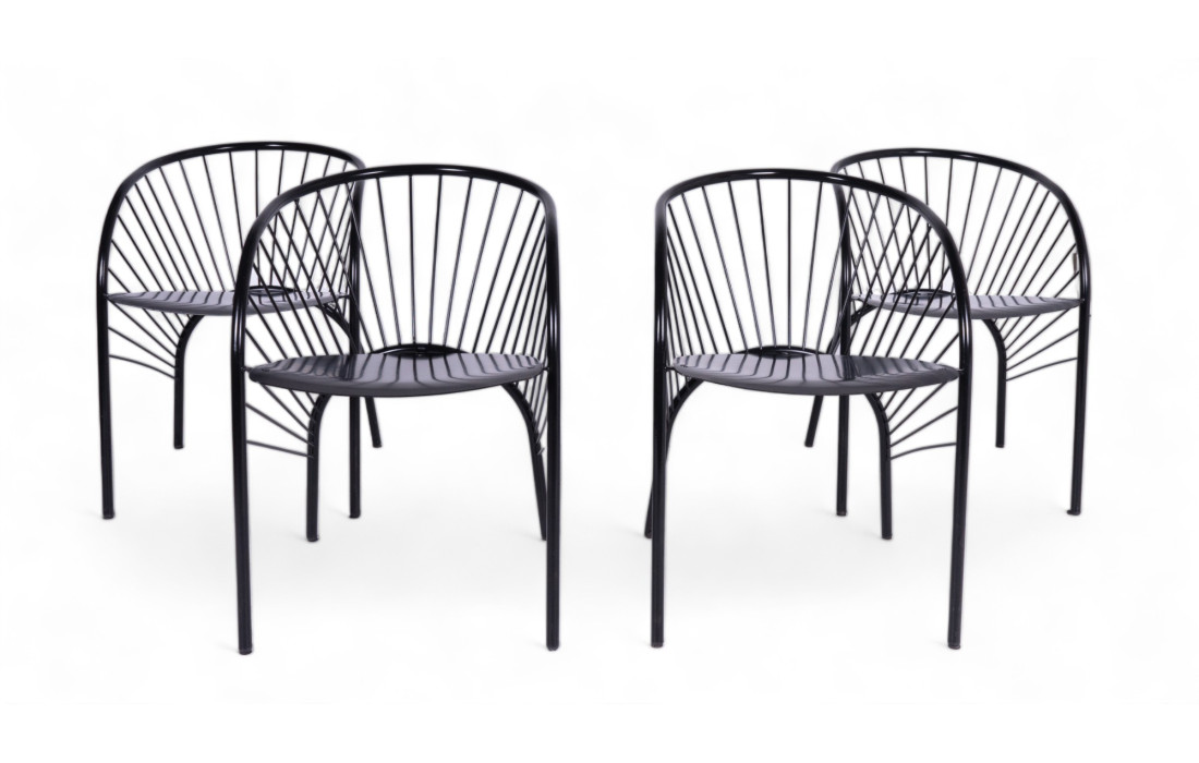 Four 'Lizie' armchairs Paolo Pallucco 1984