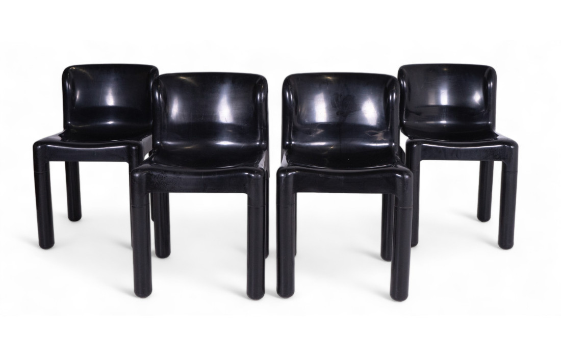 Mid-Century chairs nr. 4875 modern, Carlo Bartoli for Kartell, 1970, set of 4