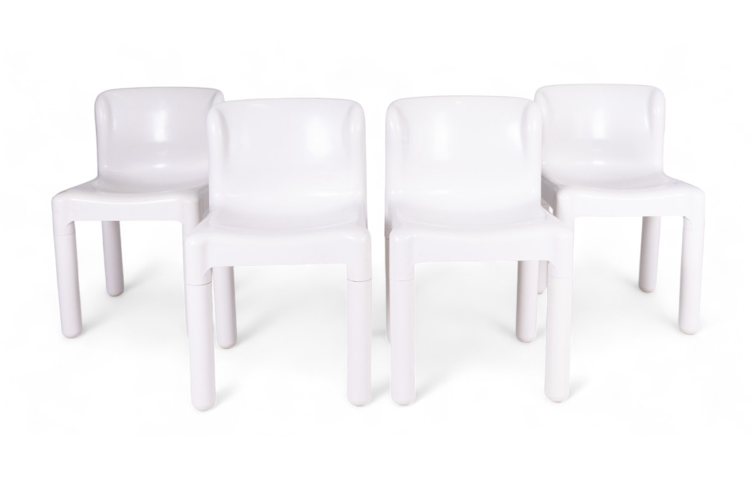 Mid-Century chairs nr. 4875 modern, Carlo Bartoli for Kartell, 1970, set of 4