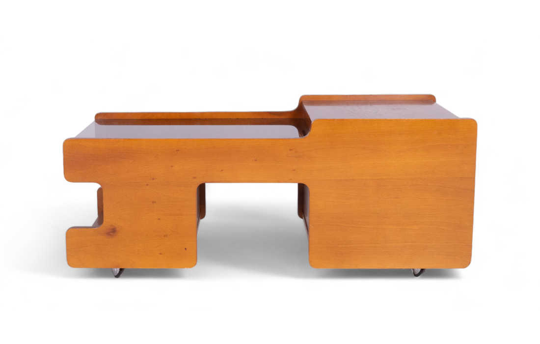 Vintage coffee table with bar compartment